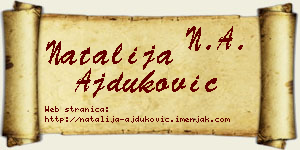 Natalija Ajduković vizit kartica